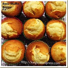 Basic Muffin Recipe With Oil, Plain Muffin Recipe, Basic Muffins, Assorted Muffins, Plain Muffins, Basic Cupcake Recipe, Vanille Muffins, Muffin Mix Recipe, Basic Muffin