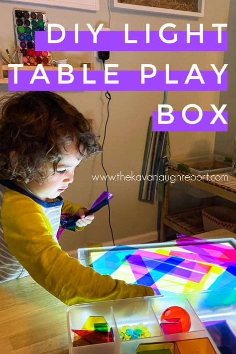 Light Table For Kids, Light Box Activities, Diy Light Table, Table Activities For Toddlers, Fun Learning Activities, Toddler Curriculum, Diy Montessori, Early Literacy Activities, Sensory Lights