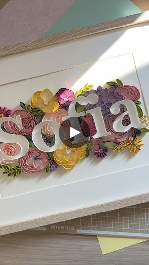 2.4M views · 170K reactions | New #quilled name 🌸 | Quilling By Svetlana Danilova | Clairo · Sofia Quilling Family Wall Art, Name Quilling Art, Quilling Names Letters, Paper Quilling Flowers Wall Art, Quilling Name Frame, Sofia