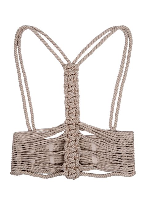 Amanda Wakeley Korusetto Rope Corset Harness Belt Knit Harness, Diy Rope Design, Macrame Clothes, Amanda Wakeley, Rope Belt, Ties That Bind, Macrame Dress, Rope Design, Punta Cana