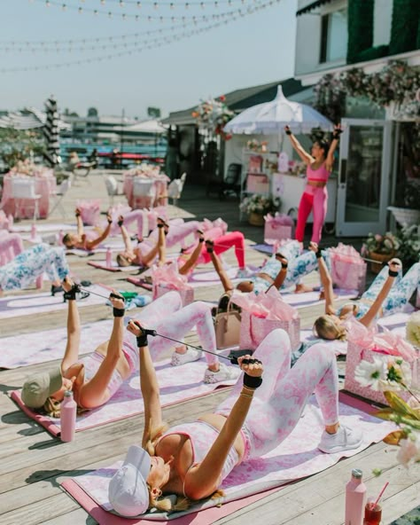 Pilates Event Ideas, Wellness Festival, Wellness Event, Boutique Gym, Scottsdale Bachelorette, Fitness Retreat, Studio Pilates, Wellness Club, Sporty Aesthetic