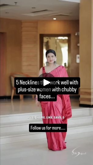 3.4K views · 68 reactions | ❤️‍🔥Selecting the right blouse neckline can enhance their appearance and add elegance🔥Here’s a list of necklines that work well For plus-size women with chubby faces❤️ follow us for more such videos , share and save ..

Plus-size Indian blouses
Flattering necklines
Chubby face styles
V-neck blouses
Collarbone-enhancing designs
Curvy fashion
Plus-size fashion tips
Body-flattering cuts
Scoop neck blouses
Traditional wear for curves
Modern Indian blouses
Neckline styles
Style for fuller face
Body-positive fashion
Embrace your curves

#PlusSizeFashion
#CurvyStyleIndia
#IndianBlouseDesign
#FlatteringNecklines
#PlusSizeBlouses
#ChubbyFaceStyle
#CurvyFashionTips
#VNeckBlouses
#BlouseNecklines
#BodyPositiveFashion
#IndianEthnicWear
#CurvyWomenFashion
#EmbraceYourCurve Saree On Chubby Women, Plus Size Saree Blouse Design, Blouse Design For Plus Size Women Indian, Blouse Designs For Plus Size Women Saree, Blouse Designs For Chubby Women, Blouse For Plus Size Women Saree, Plus Size Blouse Designs Indian, Sleeves Less Blouse Designs, Plus Size Fashion For Women Indian