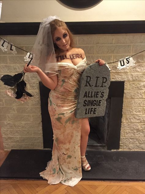 Zombie bachelorette party - RIP single life Zombie Bachelorette Party, Haunted Bachelorette Party, Halloween Theme Bachelorette Party, Salem Bachelorette Party, Halloween Themed Bachelorette Party, Salem Bachelorette, Boochelorette Party, Spooky Bachelorette Party, Halloween Bridal Showers