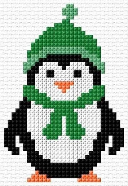 Angel Cross Stitch Ornament Patterns, Penguin Cross Stitch Pattern Free, Cross Stitch Penguin, Christmas Cross Stitch Patterns Free Charts, Free Cross Stitch Patterns To Download, Cross Stitch Minecraft, Easy Christmas Cross Stitch, Free Christmas Cross Stitch Patterns, Diamond Painting Pattern