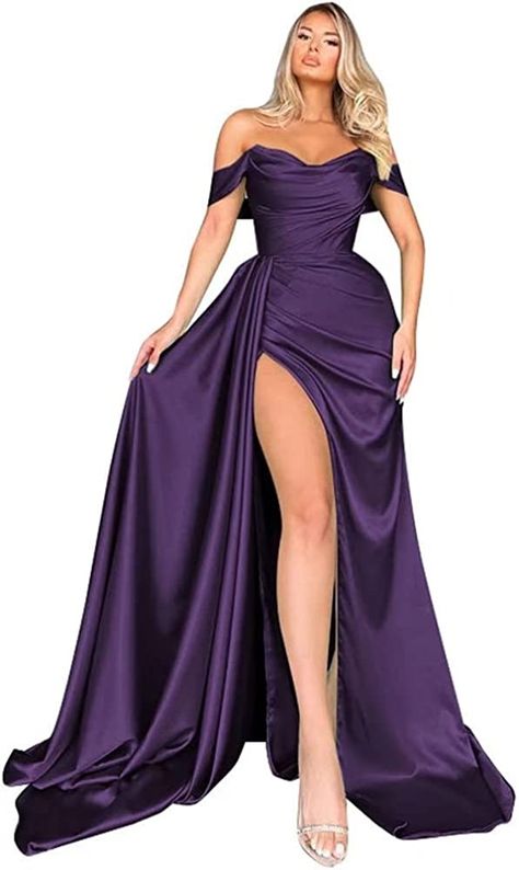 Satin Prom Dress Long, Soft Skirt, Prom Dresses Long Mermaid, Glamorous Party, Military Ball, Womens Prom Dresses, Wedding Beach, Wedding Summer, Pleated Bodice