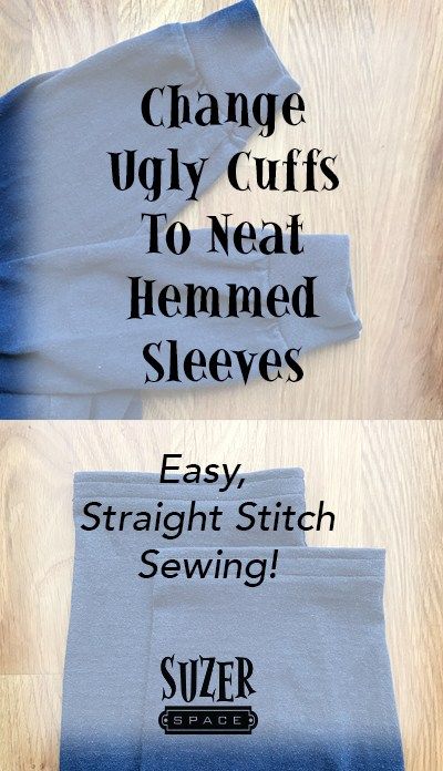 The short story on too long t-shirt arms is that a quick t-shirt sleeve hem is all you need to make a cast-off item wearable again | suzerspace.com Shortening Sleeves On A Shirt, Straight Stitch Sewing, Upcycling Clothes, Long Tee Shirts, Clothing Tips, Shirt Hacks, Hand Sewing Projects, Upcycle Tshirt, Altering Clothes