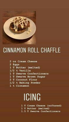 Cinnamon roll Cinnamon Roll Chaffle, Waffle Maker Recipes, Postre Keto, Low Carb Sweets, Makanan Diet, Keto Cooking, 140 Pounds, Recipes Keto, Low Carb Breakfast