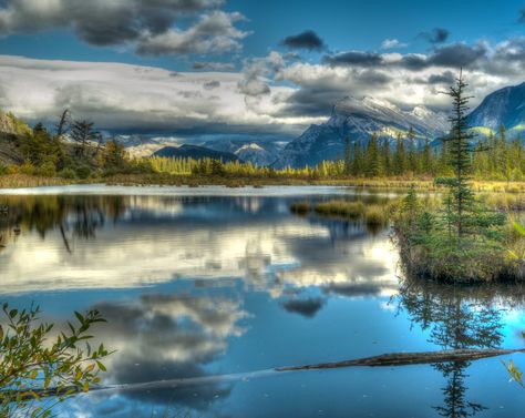 Banff Alberta Canada, Vermillion Lakes, Banff Alberta, Alberta Canada, Lake, Natural Landmarks, Photography, Travel, Nature