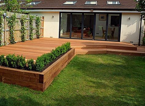 Decking Ideas, Patio Deck Designs, Wooden Deck, Back Garden Design, Deck Designs Backyard, Backyard Renovations, Patio Garden Design, Decks Backyard, Outdoor Gardens Design