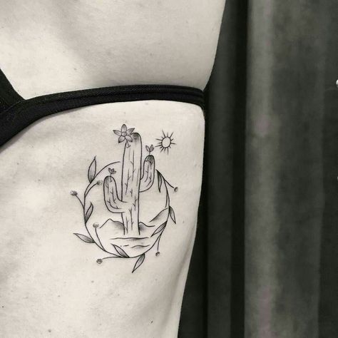 Cactus Ideas, Desert Tattoo, Arizona Tattoo, Cactus Tattoo, Bestie Tattoo, Western Tattoos, Bff Tattoos, Plant Tattoo, Friend Tattoos