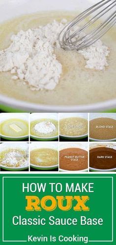 Gravy Roux Recipe, Roux Sauce Recipe, Making A Roux For Soup, Chicken Roux Recipe, How To Make A Roux For Soup, How To Make A Roux Sauces, Easy Roux Recipe, Dry Roux In Oven, How To Make Sauces