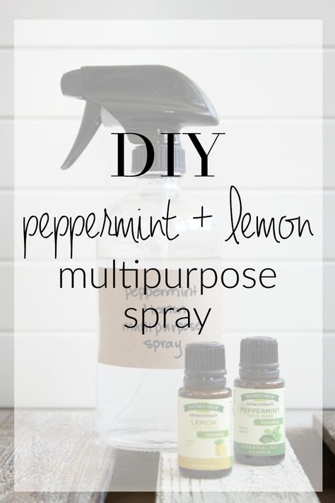 Lemon Peppermint Cleaner - Multipurpose Spray - The Crazy Craft Lady Multipurpose Spray Diy, Essential Oil Multipurpose Cleaner, Peppermint Oil Cleaning Spray, Essential Oil For Cleaning Floors, Doterra Cleaning, Essential Oil Cleaner, Peppermint Spray, Diy Cleaning Spray, Lemon Cleaning