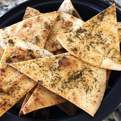 Triangular Delights, baked pita triangles with seasoning - Allrecipes.com Pita Triangles, Tortilla Triangles, Salt Free Recipes, Tortilla Chip Recipe, Movie Snacks, Allrecipes Recipes, Recipes Appetizers And Snacks, Fresh Salsa, Chips Recipe