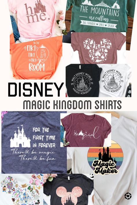 Disney Bound Shirt, Disney World Shirts Family Magic Kingdom, Magic Kingdom Shirt Ideas, Magic Kingdom Shirts Families, Disney Magic Kingdom Shirts, Disney Shirts Magic Kingdom, Disney World Shirts Family, Kids Disney Outfits, Magic Kingdom Outfit