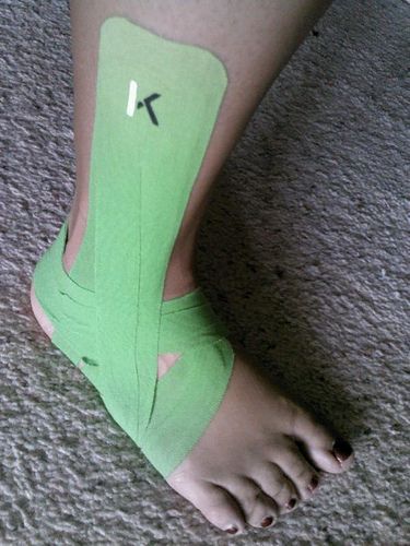 KT Tape Ankle Stability application | Flickr - Photo Sharing! Kt Tape Ankle Sprain, Kt Tape Ankle, Sports Taping, Ankle Recovery, Ankle Taping, Ankle Injuries, Ankle Stability, K Tape, Ankle Sprain