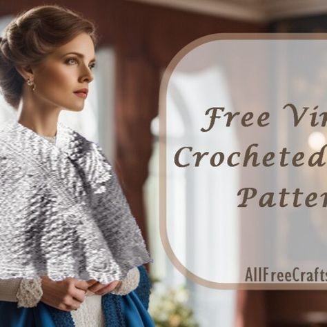 Vintage Crocheted Shawl Pattern Victorian Crochet Patterns Free, Victorian Shawl, Slip Stitch Knitting, Crocheted Shawl, Shawl Knitting Pattern, Shawl Knitting Patterns, Costume Drama, Shetland Wool, Vintage Knitting Patterns