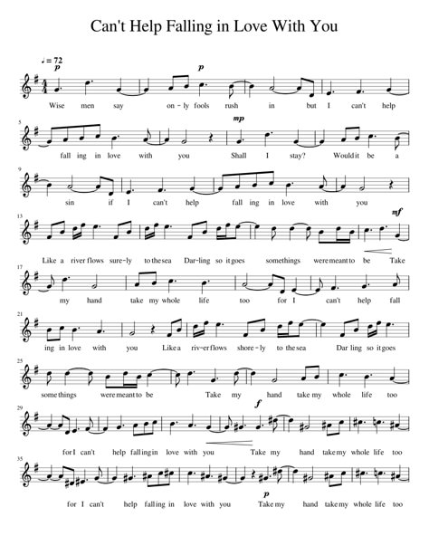 Cant_Help_Falling_In_Love_With_You Sheet music for French horn (Solo) | Musescore.com I Can’t Help Falling In Love With You Sheet Music, Can’t Help Falling In Love Piano Notes, Can't Help Falling In Love With You, French Horn Music Sheets, I Can’t Help Falling In Love With You, I Cant Help Falling In Love, Trumpet Songs, French Horn Sheet Music, Alto Sax Music