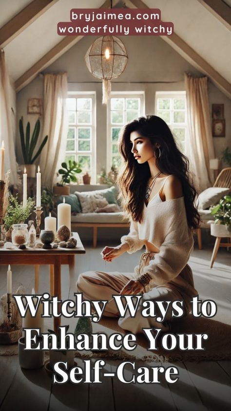 Elevate your self-care routine with witchcraft! This guide shows you how to incorporate simple magical practices into your daily life, from crystal healing and moon baths to energy cleansing and affirmations. Whether you’re a beginner or experienced witch, discover how to nurture your mind, body, and spirit with intentional, magical self-care practices that bring balance and fulfilment. Self Care Witchcraft, Energy Cleansing, Herbal Magic, Energy Cleanse, Night Time Routine, Mind Body And Spirit, Daily Practices, Restful Sleep, Self Care Routine