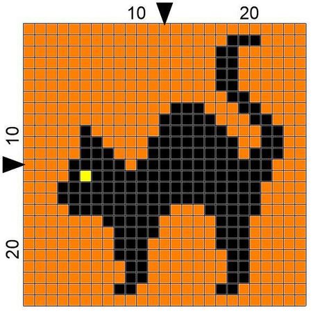 Halloween Graphgan, Crochet Black Cat, Crochet Pour Halloween, Crochet Store, Fall Cross Stitch, Graph Patterns, Crochet Black, Chat Halloween, Halloween Cross Stitch Patterns