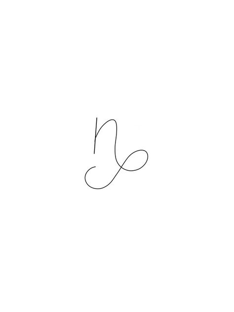 Mini Capricorn Tattoo, S N Tattoo Letter Design, Small N Tattoo, Tiny Capricorn Tattoo, Capricorn Minimalist Tattoo, Letter N Tattoo, Maching Tattoos, Tiny Tattoos For Women, Alphabet Logo