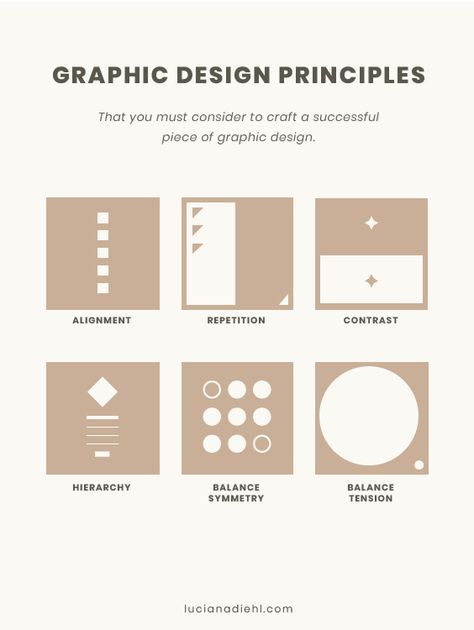 A set of graphic design principles that you must consider to craft a successful piece of design! Graphic Design Step By Step, Design Composition Principles, How To Build A Graphic Design Portfolio, Graphic Design Must Haves, Basics Of Graphic Design, Graphic Design Guide, Graphic Design Assignments, Principles Of Graphic Design, Graphic Design Practice Projects