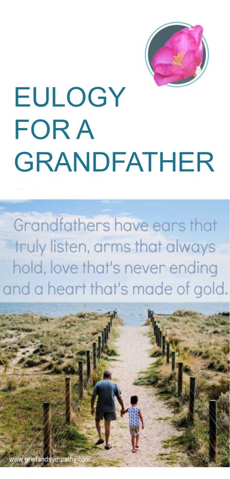 A touching eulogy for Grandad.  Find lots of sample eulogies to help you with ideas for the funeral.  #eulogyexamples  #sampleeulogy #funeralspeechexamples Eulogy Examples For Grandfather, Eulogy For Grandfather, Grandad Quotes, Eulogy Template, Remembering Grandpa, Grandfather Quotes, Eulogy Examples, Final Wishes, Free Poems