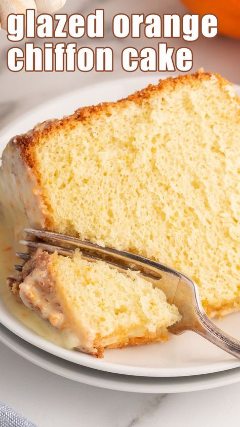 Best Orange Cake Recipe, Carrot Chiffon Cake, Easy Chiffon Cake Recipe, Cake Types, Butter Chiffon Cake Recipe, Orange Chiffon Cake Recipe, Cheese Chiffon Cake, Cake For Christmas, Orange Loaf Cake