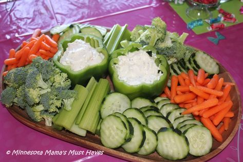 Easy Summer Veggie Tray Idea For Entertaining! - Must Have Mom Relish Tray Ideas, Veggie Tray Ideas, Fresh Garden Salad, Stuffed Pepper Dip, Fruit Trays, Vegetable Tray, Vegetable Platter, Relish Tray, Relish Trays