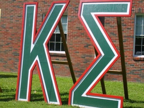 Greek Letters | Kappa Sigma | Made from 3/4'' plywood Kappa Sigma Fraternity, Frat House, Kappa Sigma, Frat Coolers, Frat Parties, Sigma Kappa, Greek Letters, Wood Letters, Greek Life