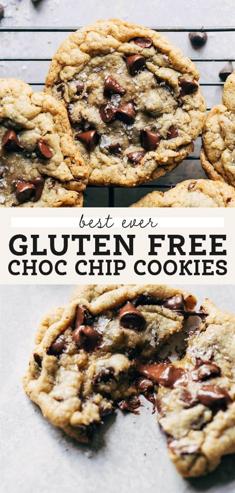 Gluten Free Chocolate Chip Cookies, Gluten Free Chocolate Chip, Best Gluten Free, Choc Chip Cookies, Chocolate Chip Cookie Recipe, Chewy Chocolate Chip Cookies, Gluten Free Muffins, Gluten Free Sweets, Chip Cookie Recipe