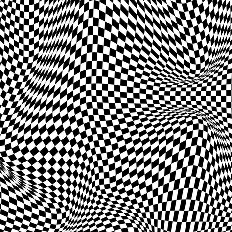 Abstract black and white curved grid vector background. Abstract black and white geometric pattern with squares. Contrast optical illusion. Vector Illustration Grid Vector, Black And White Geometric Pattern, Abstract Black And White, Checkerboard Pattern, Background Abstract, Optical Illusion, Op Art, Optical Illusions, Vector Background