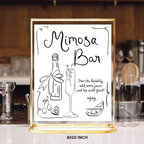 EtchedTemplates - Etsy Bridal Brunch Sign, Bridal Shower Mimosa, Mimosa Sign, Brunch Sign, Bubbly Bar Sign, Bubbly Bar, Mimosa Bar Sign, Bridal Shower Sign, Mimosa Bar