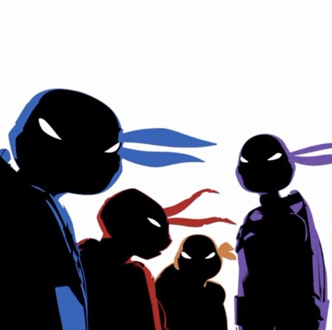 Tmnt Group Photo, Tmnt 2012 Poster, Tmnt Matching Pfp For 4, Tmnt Silhouette, Tmnt 2012 Wallpaper, Tmnt Pfp, Tmnt Wallpaper, Ninja Turtles Movie, Teenage Mutant Ninja Turtles Art