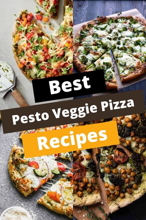 TOP 8 PESTO VEGGIE PIZZA RECIPES FOR FLAVOR Pesto Pizza Toppings, Paleo Pesto, Feta Stuffed Chicken Breast, Pesto Pizza Recipe, Cauliflower Steaks Recipes, Veggie Pizza Recipe, Feta Chicken, Green Pesto, Pesto Pizza