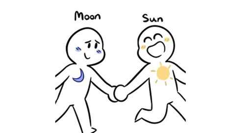 made on kleki.com Sun And Moon Pfp Matching, Moon Sun Drawing, Moon And Sun Couple, Sun And Moon Matching, Sun And Moon Couple, Couple Test, Sun Drawing, Sun And Moon Drawings, Sun And Clouds