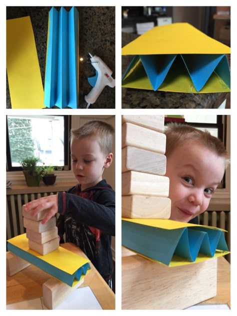 Paper Bridges Stem, Stem Night Ideas, Stem Bridges, Construction Theme Preschool, Paper Bridge, Stem Engineering, Paper Structure, Steam Projects, Engineering Challenge