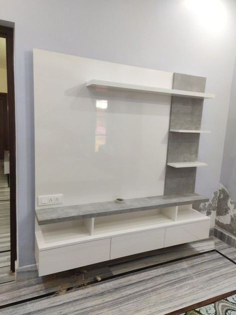 Tv Unit Decor Simple, Tv Cupboard Design For Hall, Led Tv Panel Design, Simple Tv Unit Design, Tv Shelf Design, Tv Cupboard Design, Lcd Wall Design, Tv Cabinet Design Modern, Lcd Panel Design