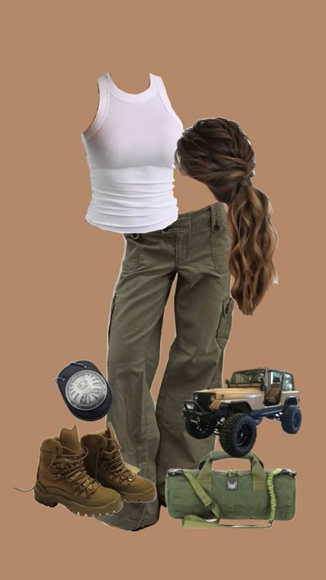 Dystopian Clothes, Jungle Outfit, Zombie Apocalypse Outfit, Runners Outfit, Spy Outfit, Bts Inspired Outfits, Quick Outfits, Lara Croft, Cosplay Dress