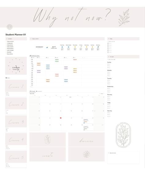 aesthetic Notion template for students Study Planner Free, Aesthetic Notion Template, Student Dashboard, Aesthetic Notion, Planner Board, Notion Planner, Lifestyle Planner, Mom Planner, Digital Organization