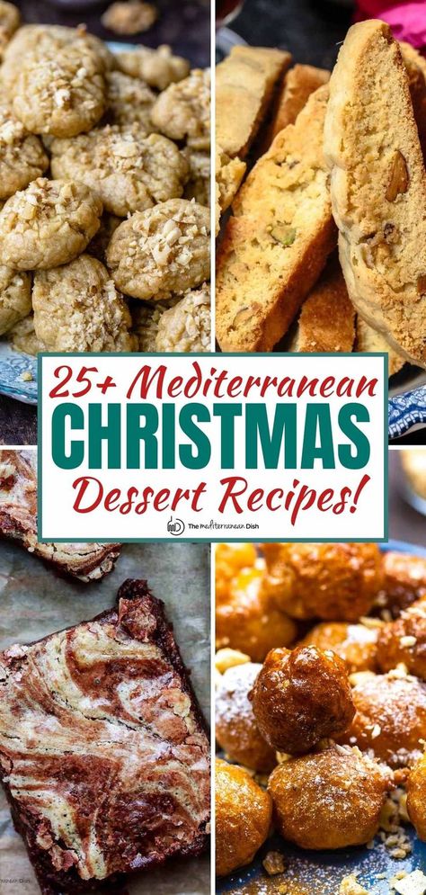 25+ Mediterranean Christmas Dessert Recipes your guests will love! Check out my recipes and step-by-step instructions for making the BEST desserts! Mediterranean Christmas, Mediterranean Desserts, Mediterranean Recipes Healthy, Diet Desserts Recipes, Christmas Dessert Recipes, Mediterranean Diet Recipes Dinners, The Best Desserts, Drinking Chocolate, The Mediterranean Dish