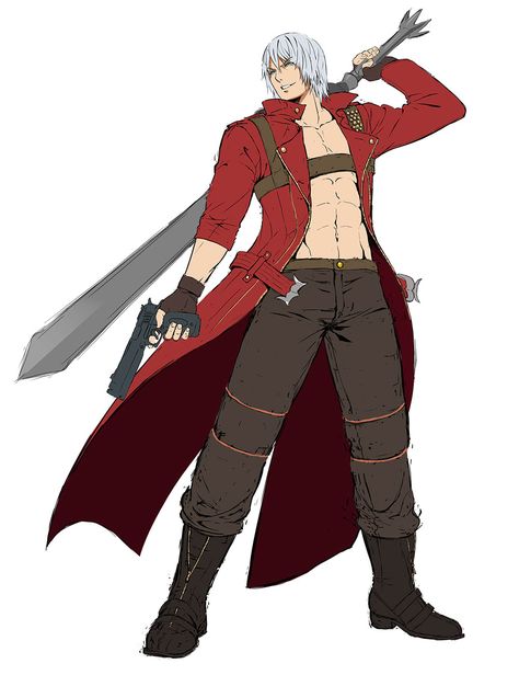 Dante Concept Art - Marvel vs. Capcom: Infinite Art Gallery Drawing Training, Marvel Vs Capcom Infinite, Dmc Dante, Dante Dmc, Capcom Games, Infinite Art, Dante Devil May Cry, Capcom Art, Game Character Design