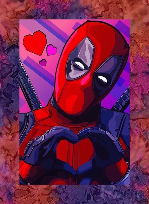 Cool Marvel Paintings, Marvel Paintings On Canvas, Pop Culture Art Ideas, Vibrant Painting Ideas, Canvas Painting Ideas Marvel, Marvel Painting Ideas, Deadpool Painting Easy, Drawing Ideas Deadpool, Deadpool Art Drawing