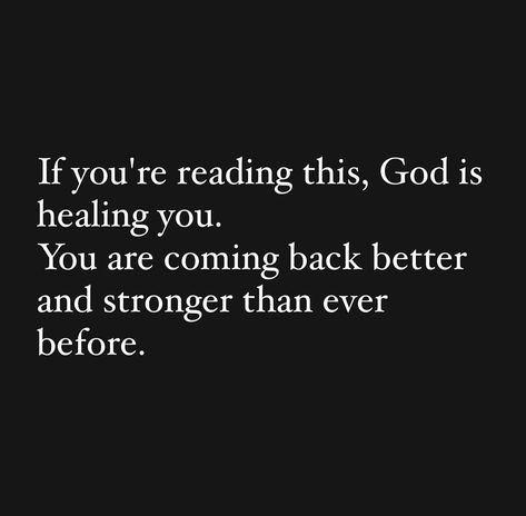 Hang in there, it’s not over yet. TRUST God’s ability to heal you and bring you back a better version of yourself. Healing is power, enjoy the process and look forward to a new you. God Heals, and He restores 🙏🏿🤍 SCRIPTURE Joel 2:25-26, Jeremiah 30:17, Isaiah 61:7, 1 Peter 5:10, 1 John 5:4, Zachariah 9:12, Galatians 6:1, Job 42:10, Revelation 21:1-5, Matthew 6:33, Hosea 6:1, John 10:10 John 10:10, Job 42 10, He Must Become Greater, 1 John 5 4, 1 Peter 5 10, Peter 5 10, Joel 2, John 10, Isaiah 61