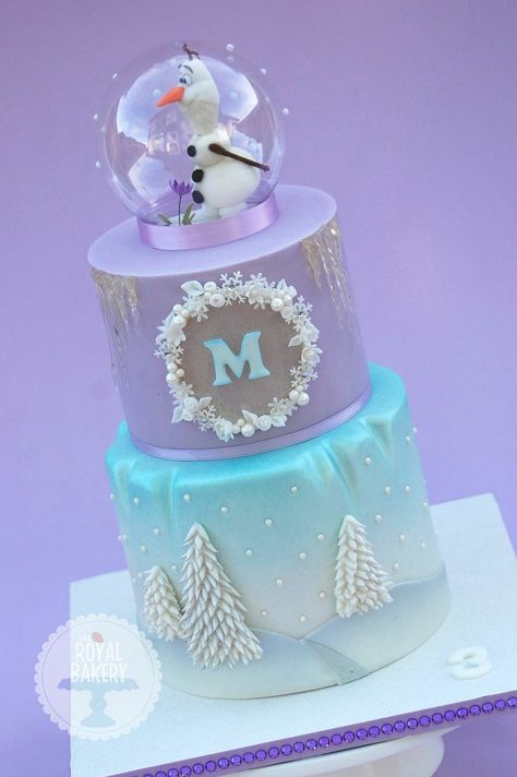 Torte Frozen, Globe Cake, Frozen Birthday Party Cake, Olaf Cake, Disney Frozen Cake, Frozen Theme Cake, Bolo Frozen, Frozen Bday Party, Frozen Party Decorations