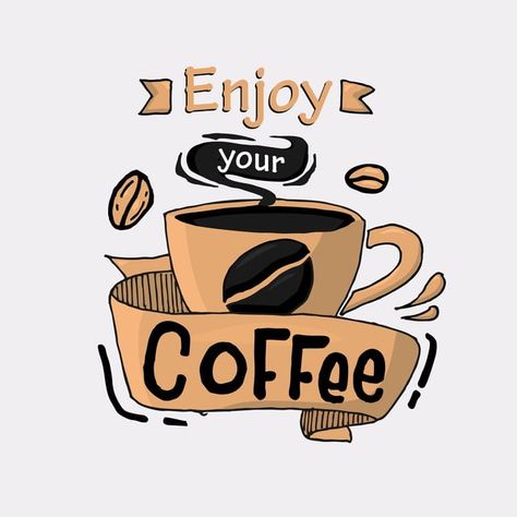 Coffee Time Quotes, Enjoy Your Coffee, Home Quote, Coffee Cup Art, Coffee Icon, Coffee Vector, Hands Icon, Vector Quotes, Coffee Theme