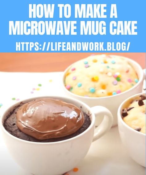 Microwave mug cake recipes Microwave Mug Cakes, Microwave Mug Cake, Single Serve Cake, Microwave Mug, Microwave Dessert, Vanilla Mug Cakes, Whole Cake, Microwave Cake, Mug Cake Microwave