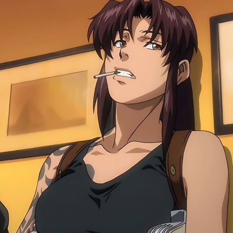 Revy Black Lagoon Pfp, Revy Black Lagoon, Black Lagoon Anime, Goth Wallpaper, Japon Illustration, Wallpaper Animes, Desenho Tattoo, Black Lagoon, Afraid Of The Dark