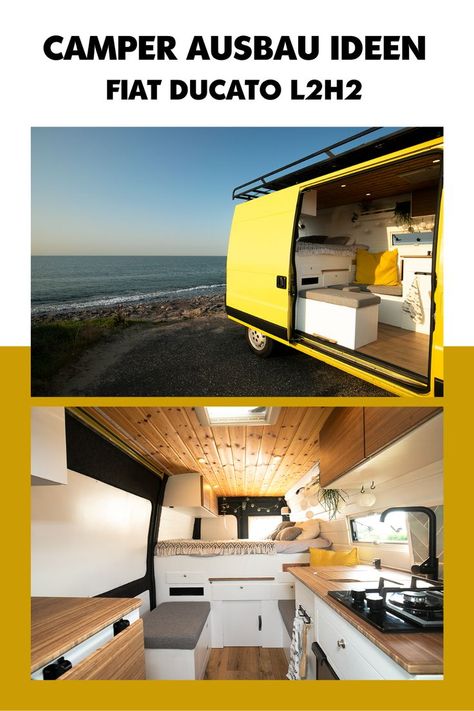 CAMPER AUSBAU IDEEN FIAT DUCATO L2H2 Ducato Camper, Rv Motorhomes, Van Camping, Fiat Ducato, Van Life, Motorhome, Loft Bed, Camping, Van