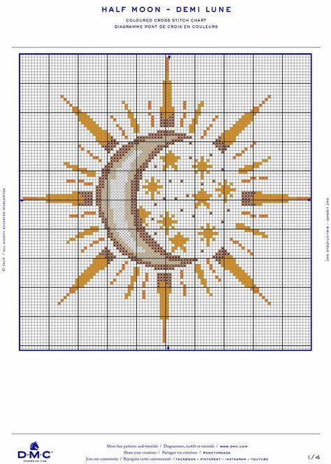 Two Color Cross Stitch, Cat Cross Stitch Patterns Free Printable, Sun And Moon Cross Stitch Pattern, Alternative Cross Stitch, Sun And Moon Crochet Pattern, Embroidery Sun And Moon, D&d Cross Stitch, Sun Moon Crochet, Free Cross Stitch Patterns Vintage