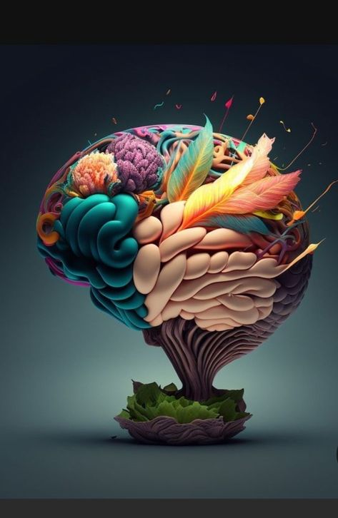 Brain Pictures Art, Brain Art Creative, Brain Pictures, Matt Dixon, Paint Pictures, Wonder Of The World, Photoshop Tutorial Typography, Medical Wallpaper, Biology Art